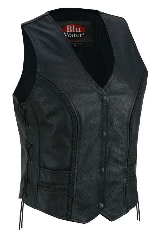 Women's Street Style Casual Wear DS272 Women's Premium Braided Vest