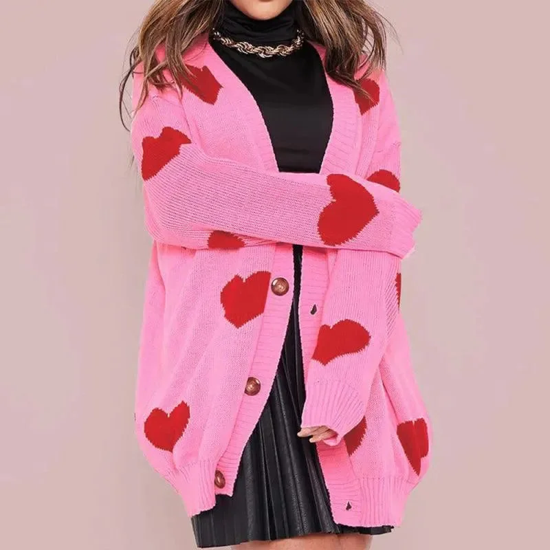 Women Wear Brands Love Knitted  Women Cardigan Sweater