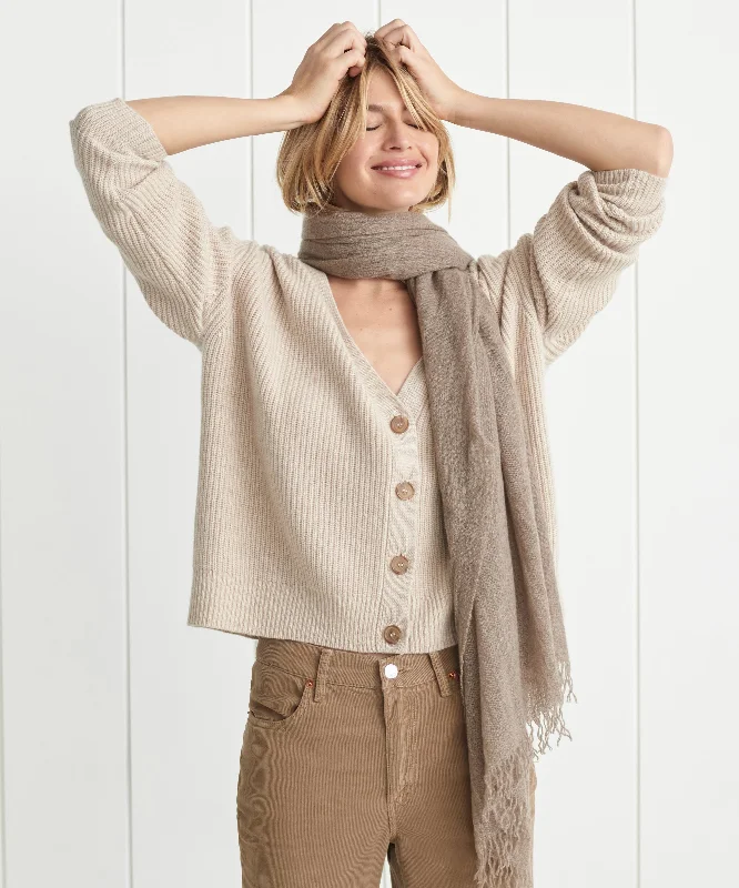 Top 10 Women's Online Clothing Stores Cropped Cashmere Cocoon Cardigan