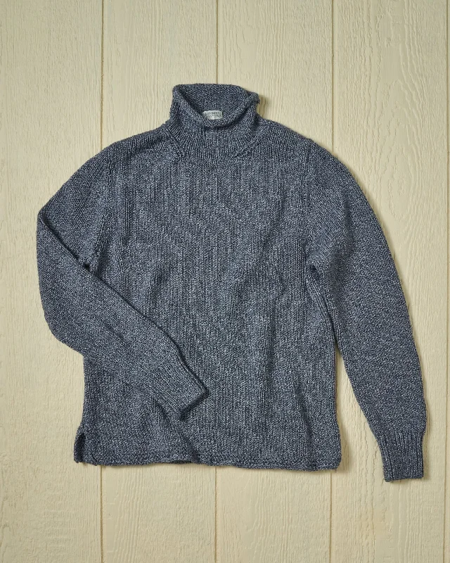 Vintage-Inspired Garments Women's Fisherman's Sweater in Denim Mix