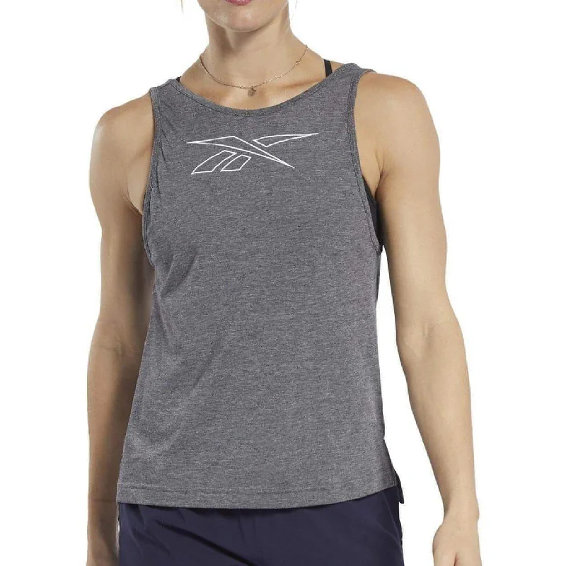 Women's Contemporary Clothing Reebok ActivChill + Cotton Womens Training Vest Tank Top - Grey