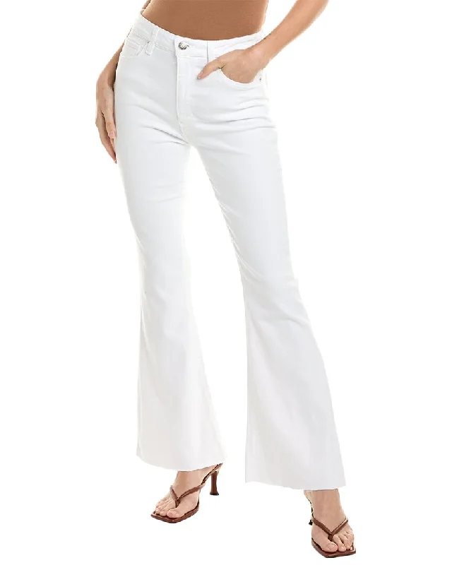 Women's Professional Apparel HUDSON Jeans Holly Spring White High-Rise Flare Bootcut Jean