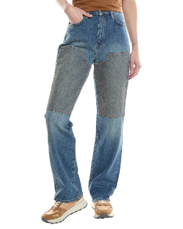 Woman Clothing TRIARCHY Ms. Triarchy Classic Indigo Embroidery High-Rise Straight Leg Jean