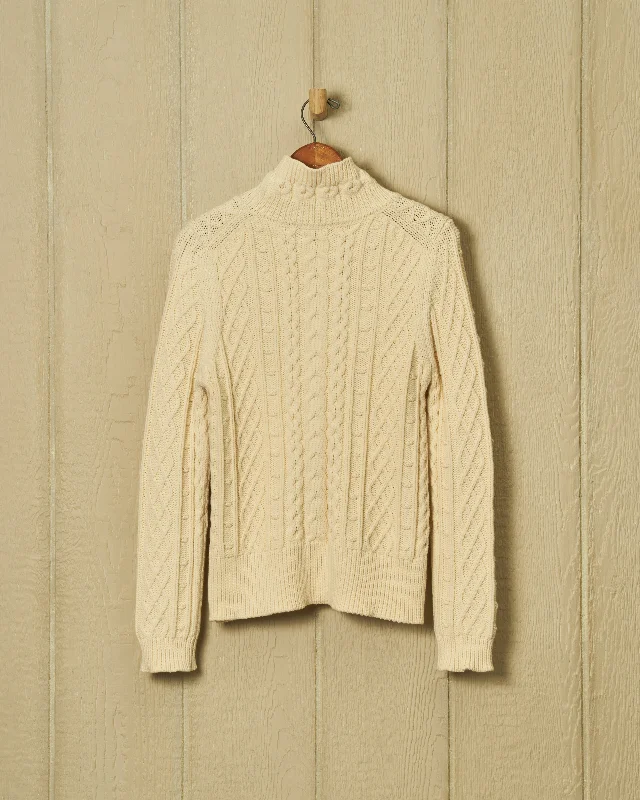 Comfortable Women's Apparel Stowe Turtleneck Sweater in Egret