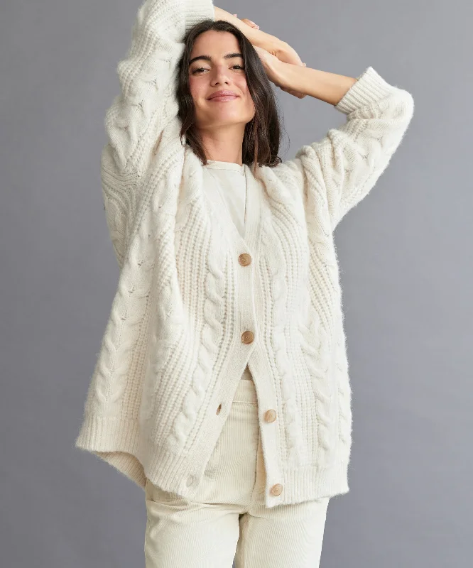 Modern Women's Clothes Cable Cocoon Cardigan