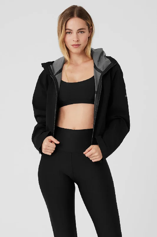 Comfortable Women's Clothes Rain Or Shine Jacket - Black