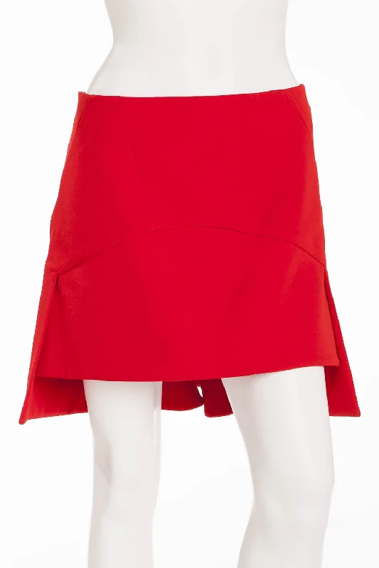 Sale On Clothing Givenchy - Red Asymmetrical Mini Skirt - FR 38