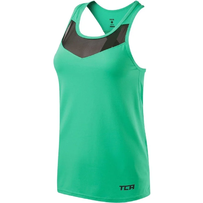 Women's Clothing For Work TCA MeshLuxe Womens Running Vest - Green