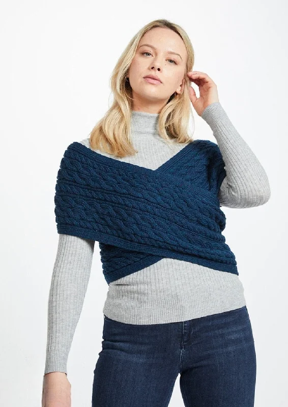 Chic Women's Attire Aran Crossover Wrap | Atlantic