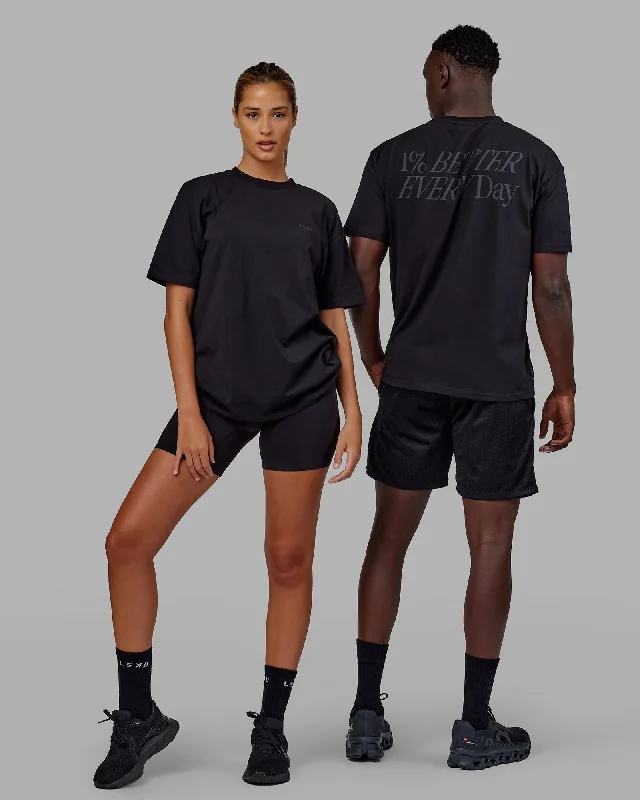 Fashionable Women's Casual Apparel Unisex VS6 FLXCotton Tee Oversize - Triple Black