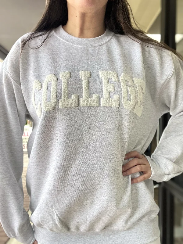 Women's Transitional Garments College Puff Crew Sweatshirt