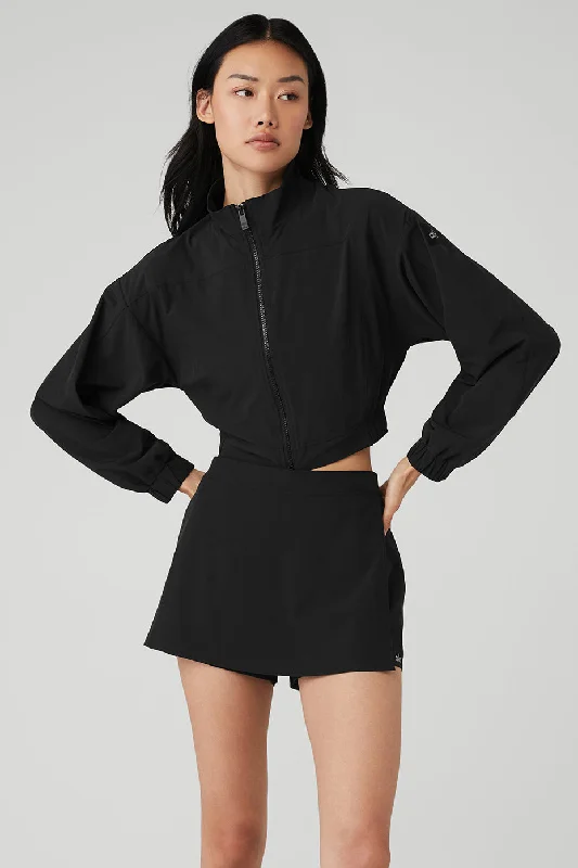 Women's Vintage-Inspired Outfit Clubhouse Jacket - Black